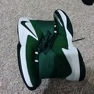 Dark green Nikes high tops